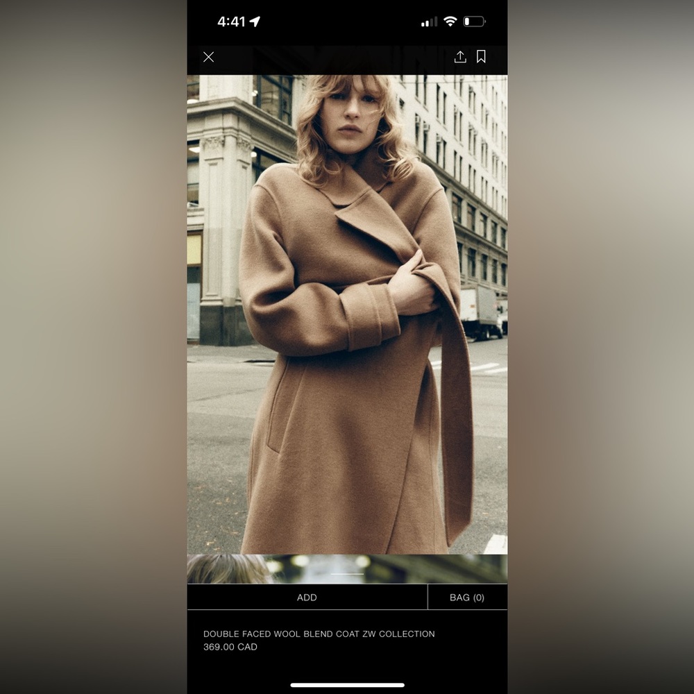 COPY - Zara woman Faux Fur Coat with belt